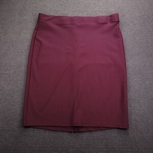 TORRID Skirt Size 3X (22-24) Burgundy Pencil Straight Ponte Stretch NEW
